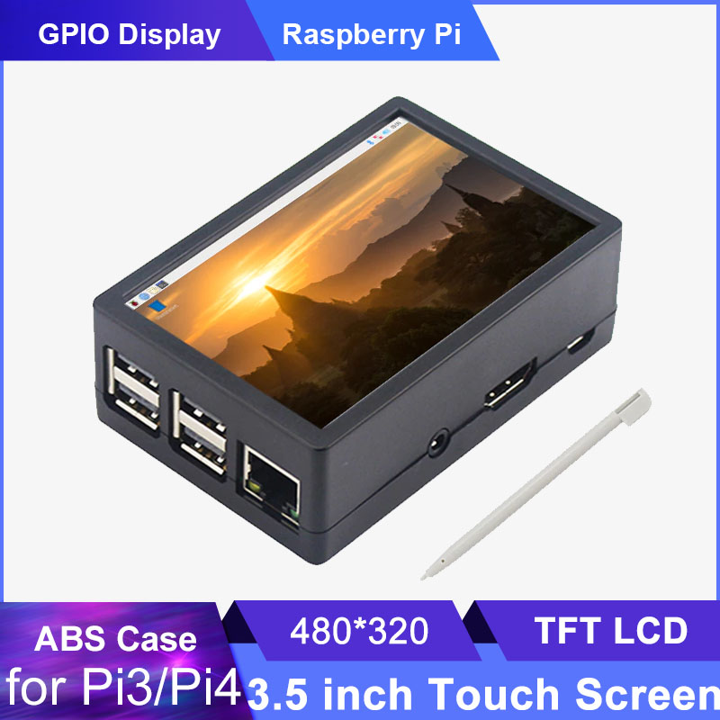 Pi 4 Case - Layar Sentuh TFT LCD 3.5 inci