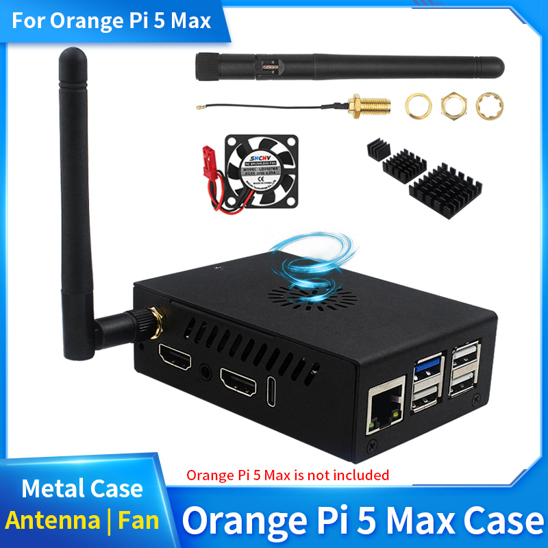 Pi 5 Case - Casing Pi 5 Max oranye dengan