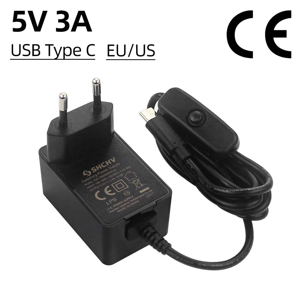 Raspberry Pi 4 - Adaptor Daya USB Tipe C Raspberry