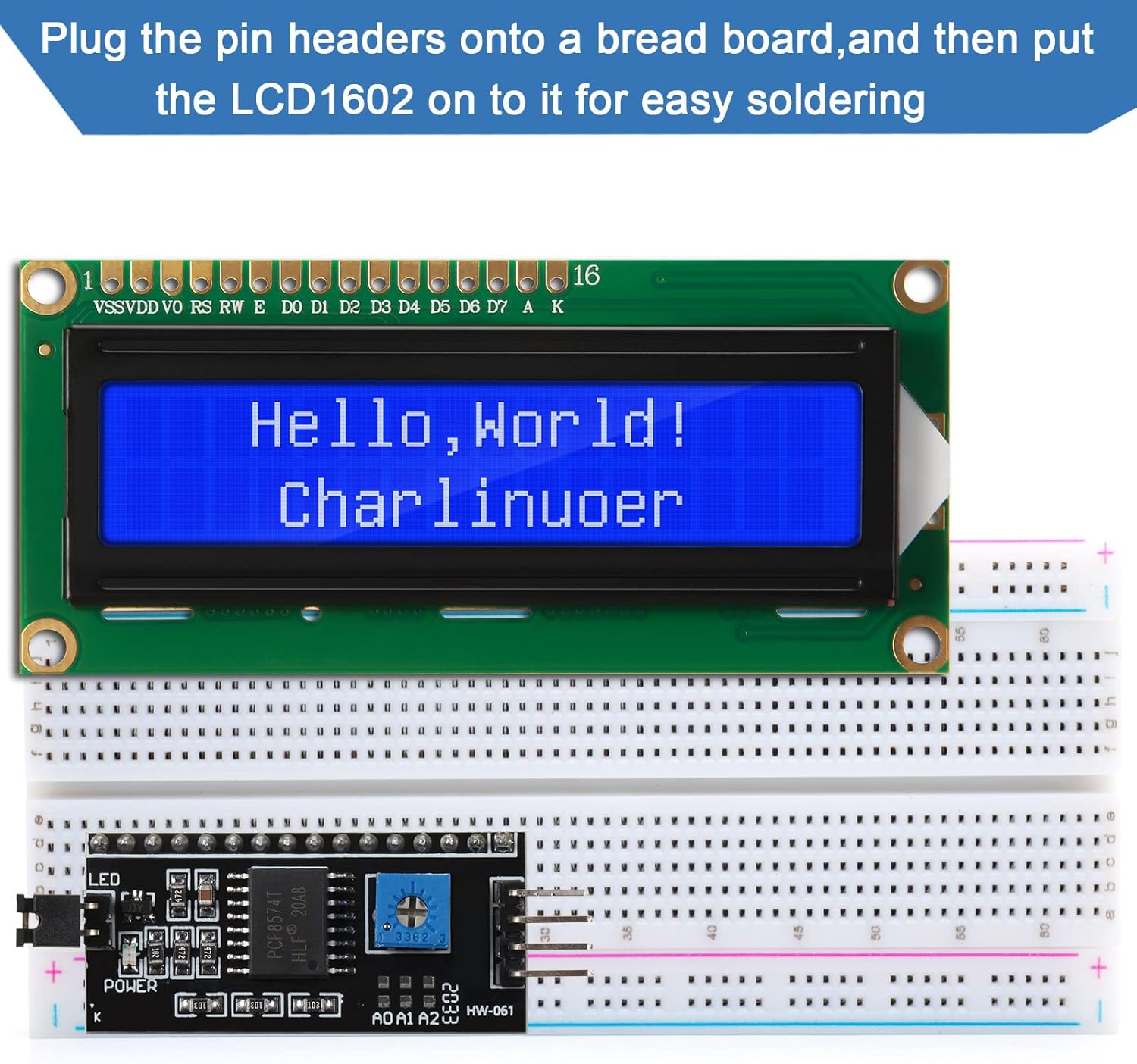 Pi Display - 1Set 1602 LCD 20*4 Layar Biru