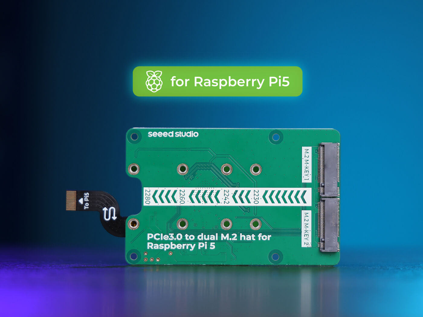 PCIe3.0 Beralih ke topi M.2 ga - Pi 5 Case ulasan dan harga