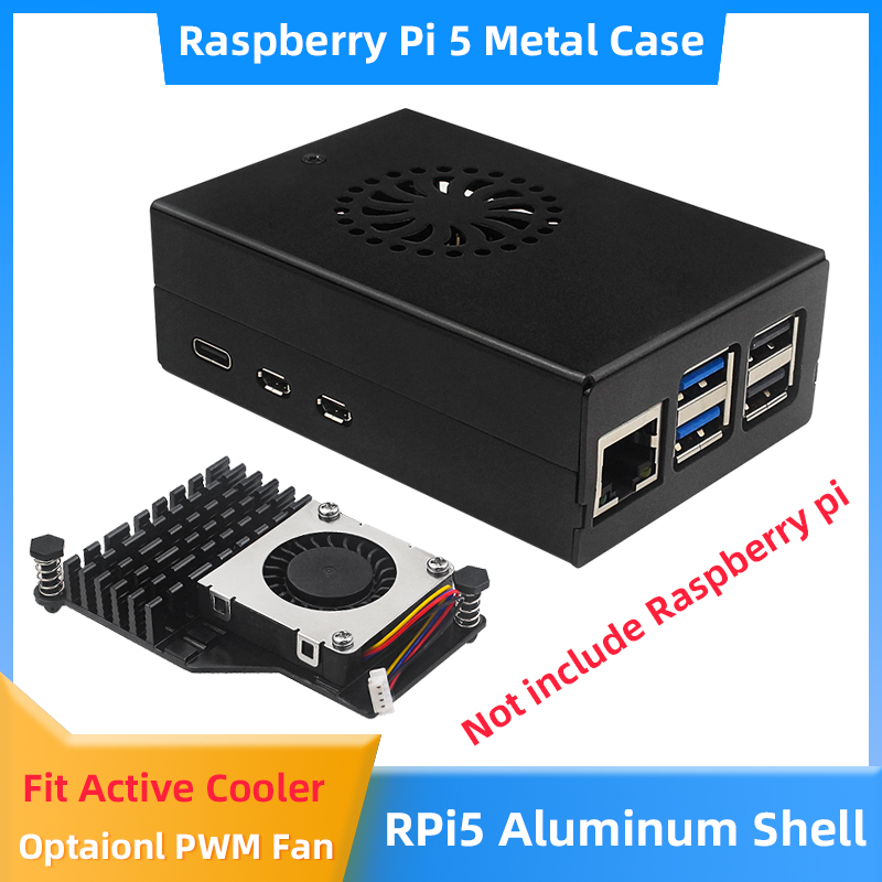 Raspberry Pi 5 casing Aloi alu - Pi Power Supply ulasan dan harga