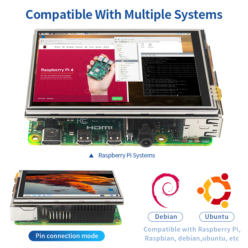 Raspberry Pi 4 Layar Sentuh 3. - Pi 4 Case ulasan dan harga