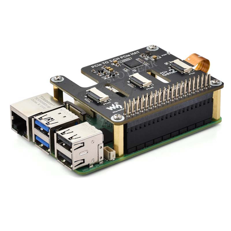 Raspberry Pi 5 PCIe ke 2-CH PC - Pi 5 Case ulasan dan harga