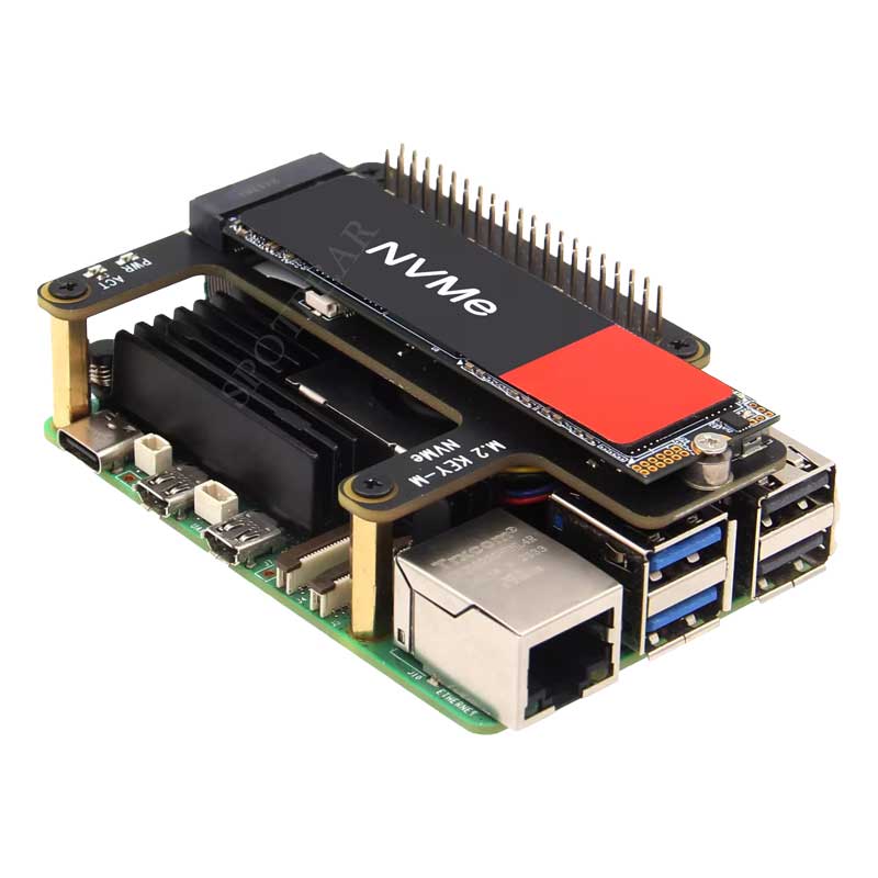Raspberry Pi 5 X1015 PCIe ke M - Pi 5 Case ulasan dan harga