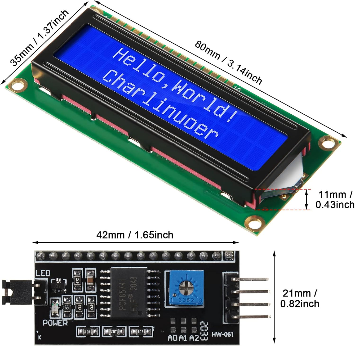 1Set 1602 LCD 20*4 Layar Biru  - Pi Display ulasan dan harga