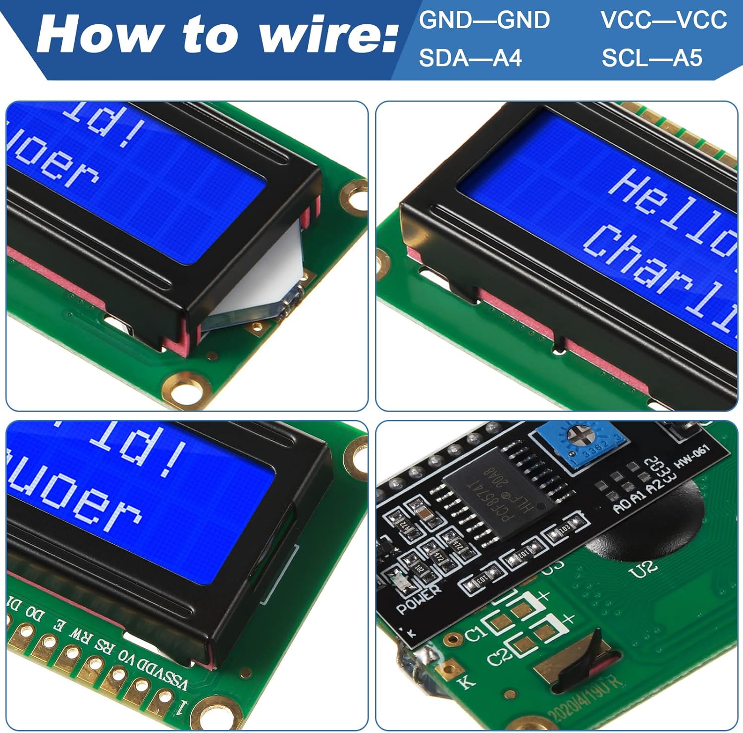 1Set 1602 LCD 20*4 Layar Biru  - Pi Display ulasan dan harga